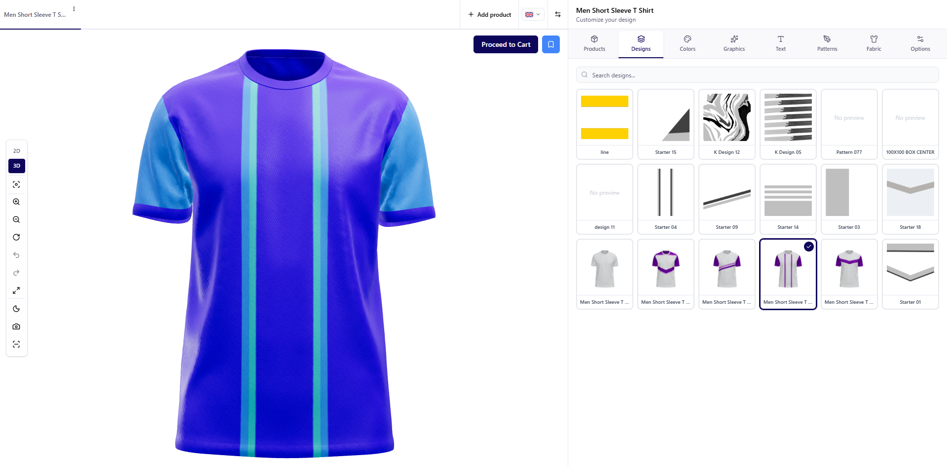 Konfiwear 3D customizer embedded on a storefront, opened with a transaction_id on the URL